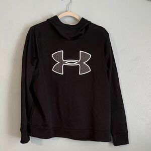 Women’s Under Armour Black and White Logo Hoodie